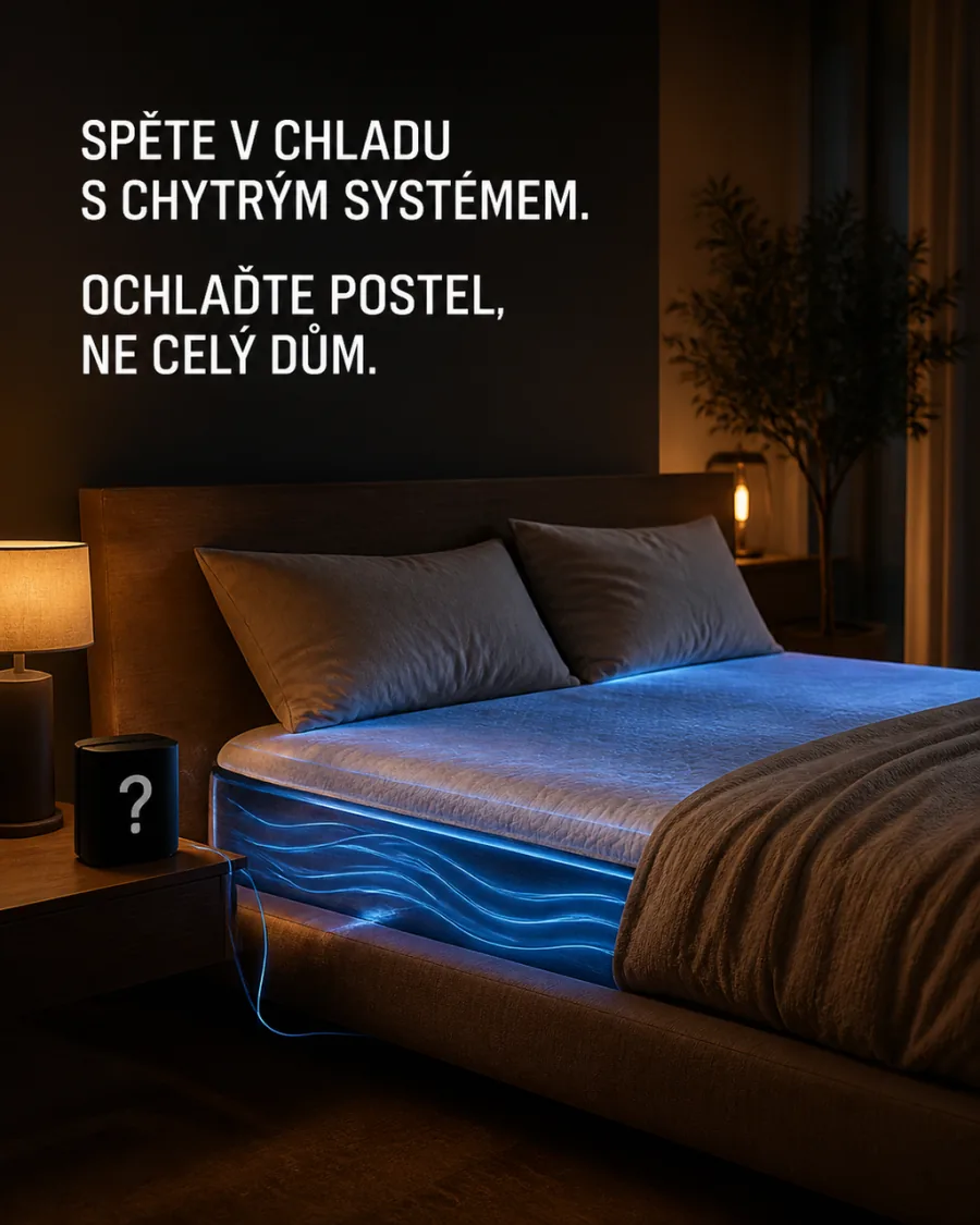 Chlazení postele, headline Spěte v chladu s chytrým systémem